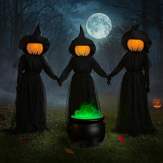 🔥Last Day 49% OFF🎃2025 Halloween Sale 🧙♀️Lighted Halloween Witch Stakes VNP