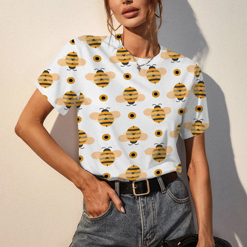 Sweet Honey Bee Printed Women T-Shirt | Custom Shirt | Printed Graphic Tees