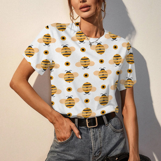 Sweet Honey Bee Printed Women T-Shirt | Custom Shirt | Printed Graphic Tees
